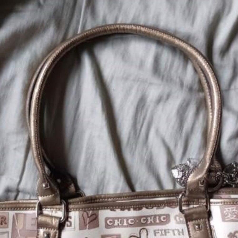 Kathy Van Zeeland Word Up Tote Shoulder Bag & Wallet - Picture 3 of 16